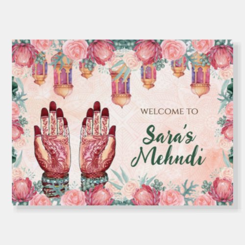 Mehendi welcome sign as Mehndi welcome signs