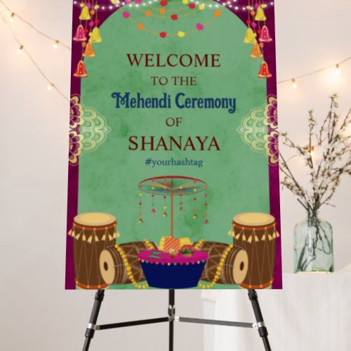 Mehendi Welcome Sign Board Indian wedding signs