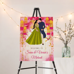 Mehendi welcome signs & Mendhi welcome sign