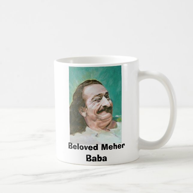 Meher Baba joyous, Beloved Meher Baba Coffee Mug (Right)