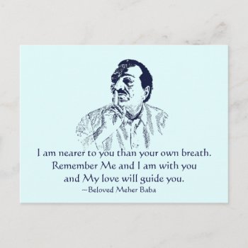 Meher Baba Remember Me Postcard by debinSC at Zazzle