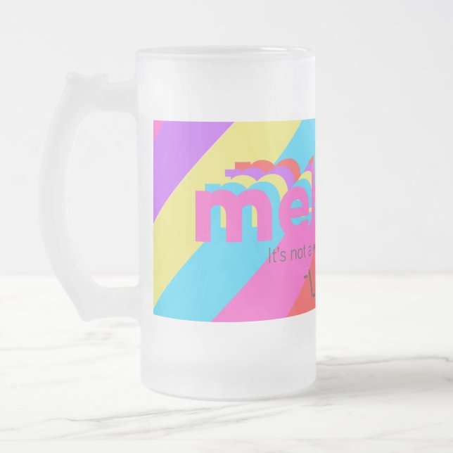 Mehmz Shruggy Striped Large Frosted Mug (Left)