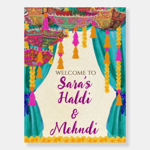 Mehndi decor Mehndi Welcome Sign  Mendhi poster