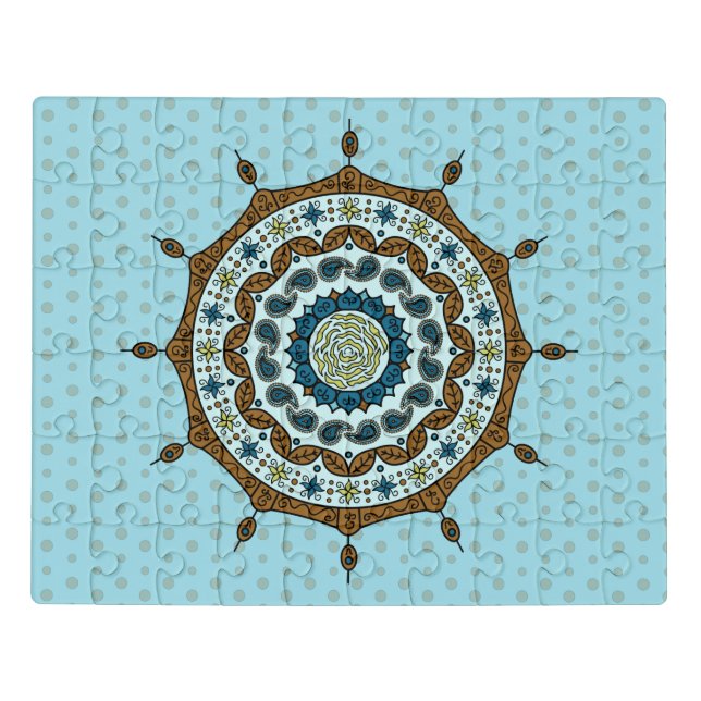 Mehndi Fantasy Copper Acrylic Puzzle (Puzzle Horizontal)