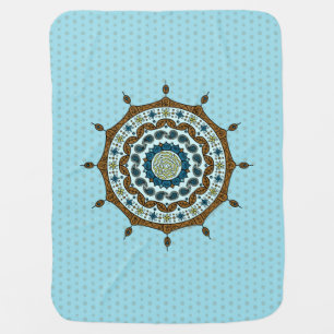 Mehndi Fantasy Copper Baby Blanket