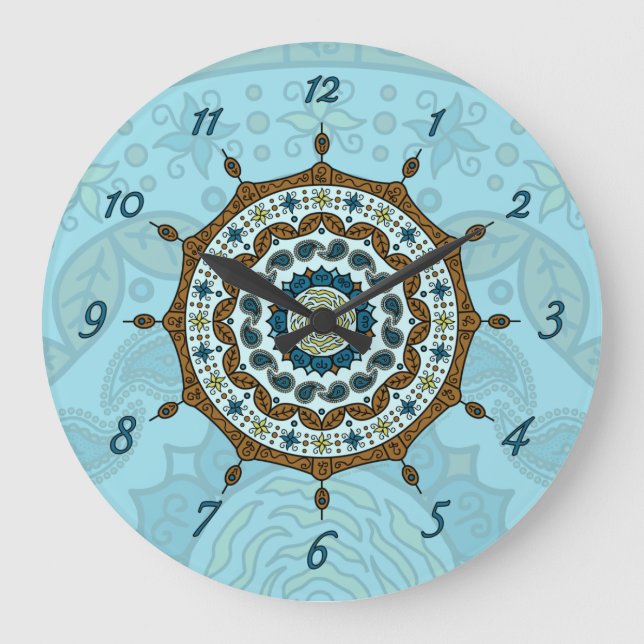 Mehndi Fantasy Copper Clock (Front)