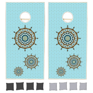 Mehndi Fantasy Copper Cornhole Set