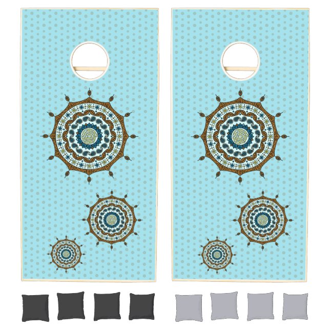 Mehndi Fantasy Copper Cornhole Set (Set)