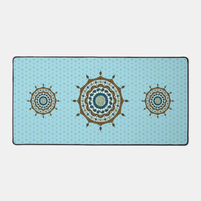 Mehndi Fantasy Copper Desk Mat (Front)