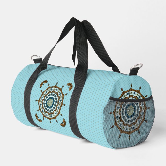 Mehndi Fantasy Copper Duffle Bag (Right Corner)