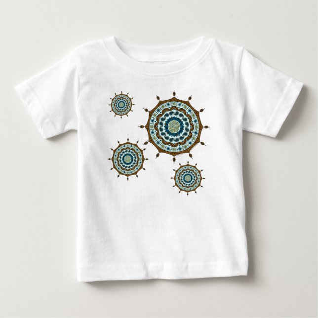 Mehndi Fantasy Copper Kid's and Baby Light Shirt (Front)