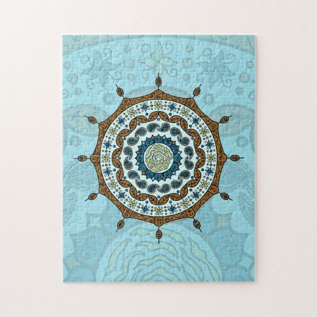 Mehndi Fantasy Copper Puzzle (Vertical)