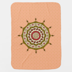 Mehndi Fantasy Gold Baby Blanket