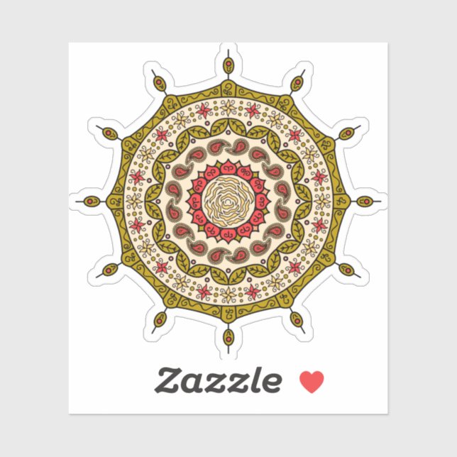 Mehndi Fantasy Gold Contour Sticker (Sheet)