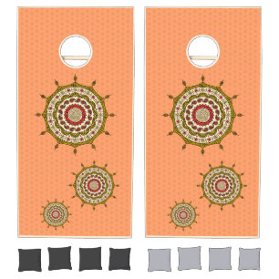 Mehndi Fantasy Gold Cornhole Set