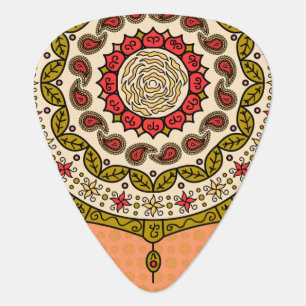 Mehndi Fantasy Gold Guitar Pick