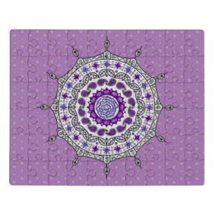 Mehndi Fantasy Silver Acrylic Puzzle