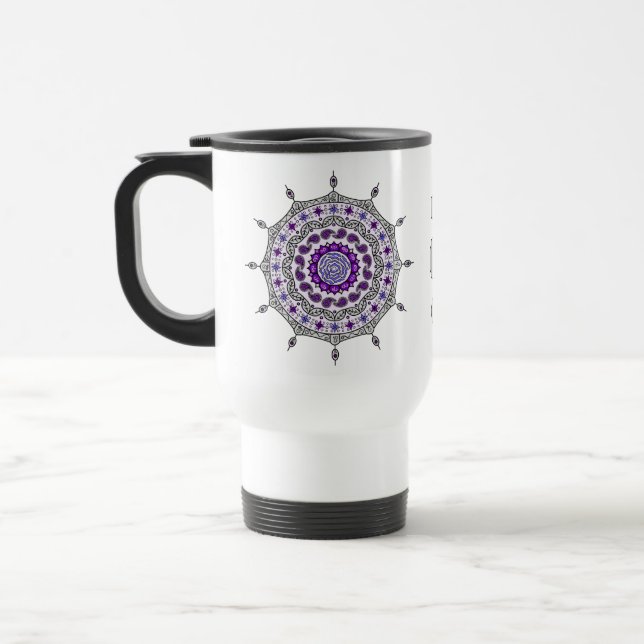 Mehndi Fantasy Silver Mug (Left)