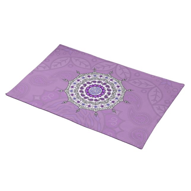 Mehndi Fantasy Silver Place Mat (On Table)