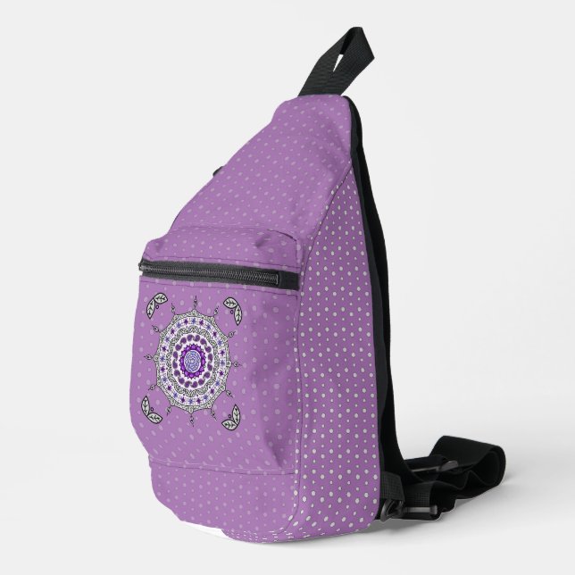 Mehndi Fantasy Silver Sling Bag (Right Corner)