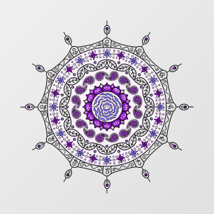 Mehndi Fantasy Silver Wall Decal
