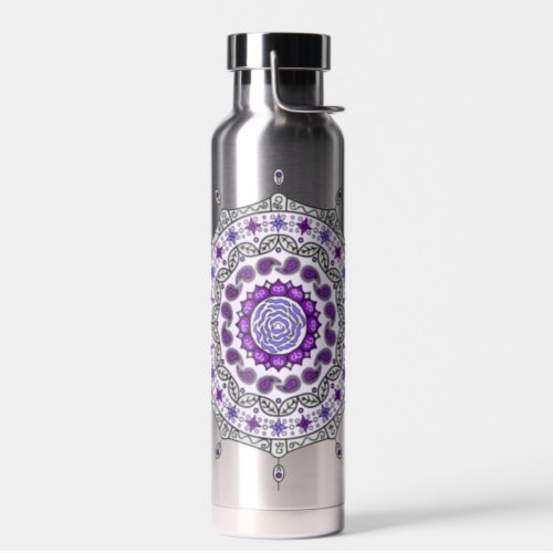 Mehndi Fantasy Silver Water Bottle