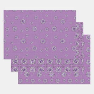 Mehndi Fantasy Silver Wrapping Paper Set