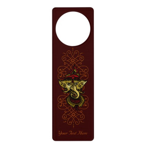 Mehndi Ganesha Red Door Hanger