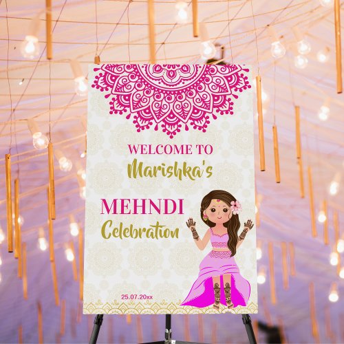 Mehndi haldi two in one welcome sign
