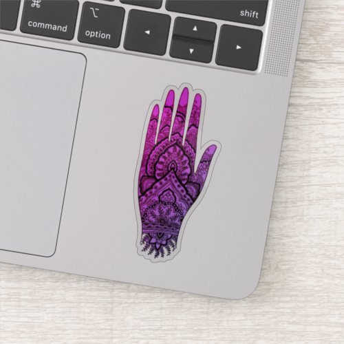 Mehndi Hand Tattoo Art Tinted  Sticker