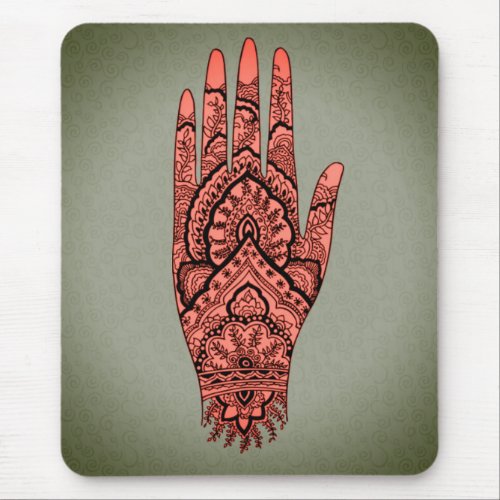 Mehndi Hand Tattoo Body Art Design Mouse Pad