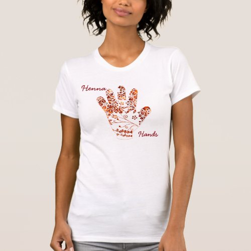 Mehndi Henna Painted Hand Themed T_Shirt