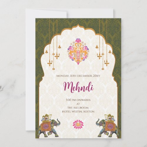 Mehndi invitation Digital Indian wedding invites