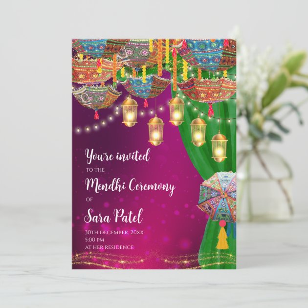 Wedding invitation card design with indian woman in saree. Indian mughal wedding  card for printing. 20479073 Vector Art at Vecteezy