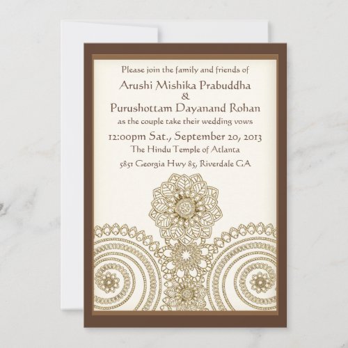 Mehndi Lace (5x7 Wedding Invitation)