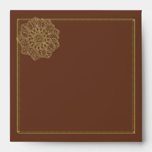 Mehndi Lace (Brown Envelope for 5"x5" cards)