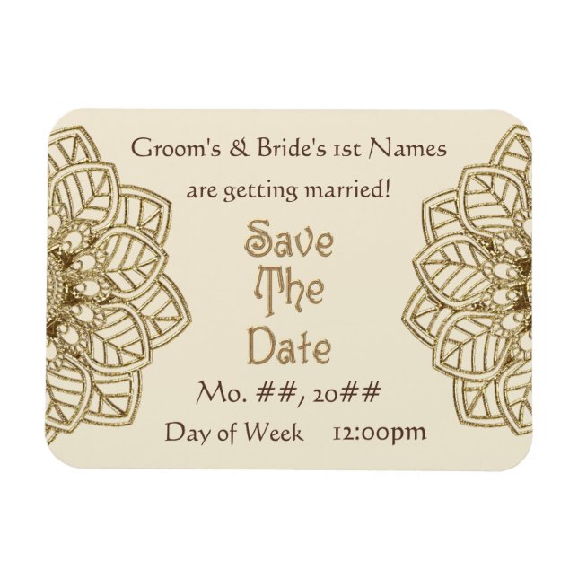 Mehndi Lace (Save The Date Magnet) Magnet (Horizontal)