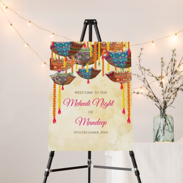 Mehndi Ceremony Welcome Sunboard – Wish Your Gifts