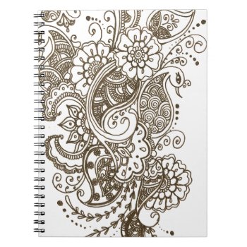 Mehndi Notebook by hennabyjessica at Zazzle