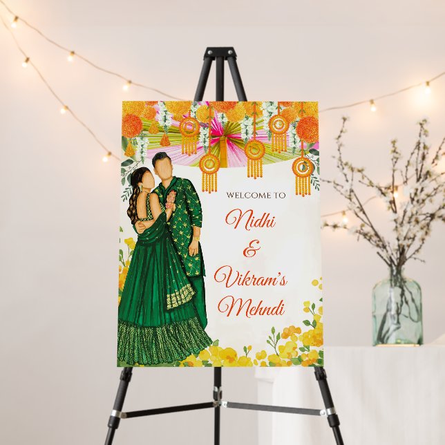 Mehndi party boards & Henna Night posters (In Situ (Stand))