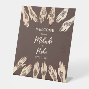 Mehndi Pedestal Sign