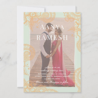 Mehndi Photo Wedding Invitation