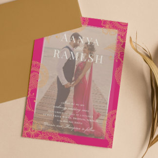 Mehndi Photo Wedding Invitation