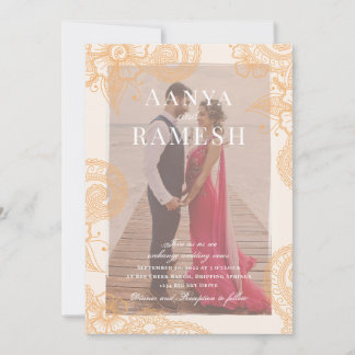 Mehndi Photo Wedding Invitation