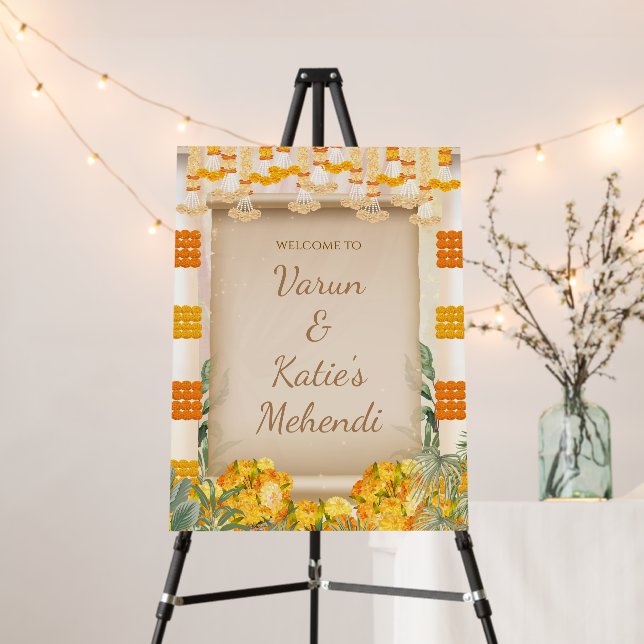 Mehndi posters Mehendi welcome sign, Mehndi signs (In Situ (Stand))