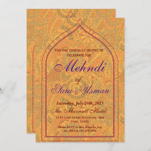 Mehndi Sangeet Invitation