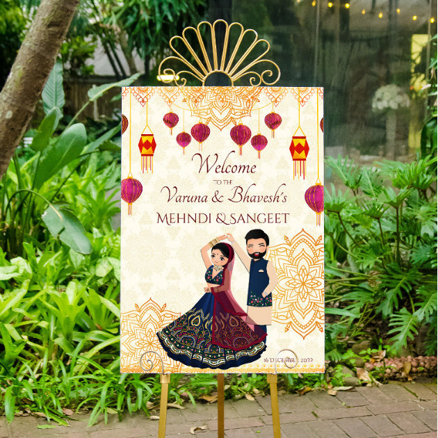 Welcome Board For Haldi Ceremony | Wedding Sign Board - Homafy