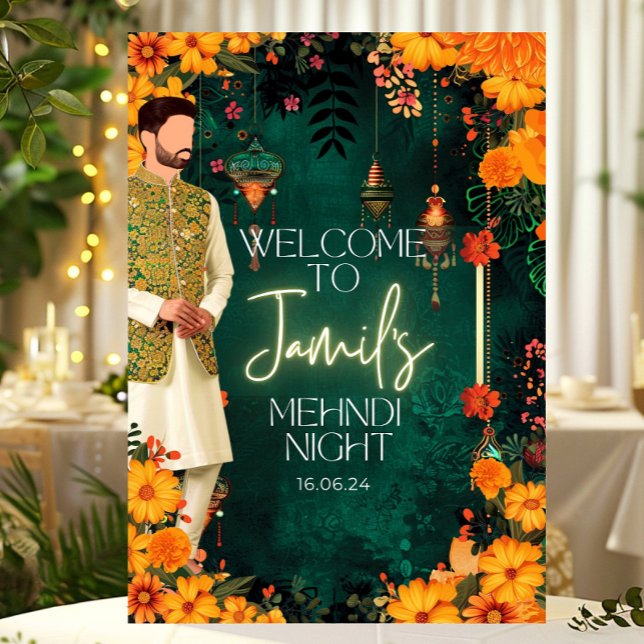 Mehndi Sign for Groom, Mehendi Party Sign, Mehndi  (Creator Uploaded)