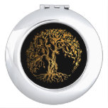 Mehndi Tree Of Life (gold) (henna) Compact Mirror at Zazzle