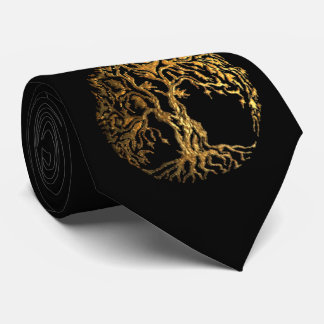 Mehndi Tree of Life (Gold) Neck Tie